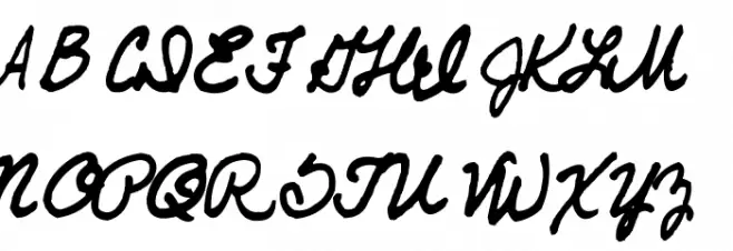 AEZ Traci's Handwriting फ़ॉन्ट अपरकेस