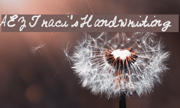 AEZ Traci's Handwriting Font examples