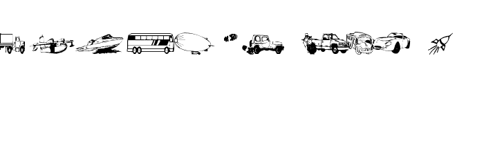 AEZ Transportation 2005 Font LOWERCASE