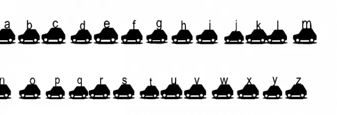 AEZ beep beep! 字体 小写