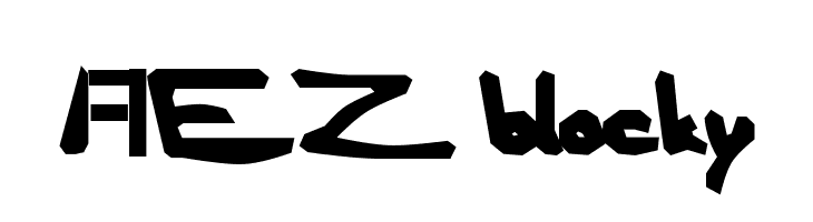 AEZ blocky  Frei Schriftart Herunterladen
