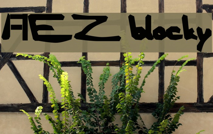 AEZ blocky Font examples