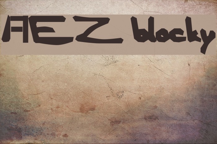 AEZ blocky Font examples