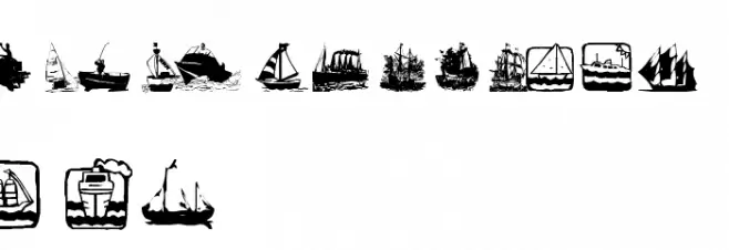 AEZ boats Fonte MAIÚSCULAS