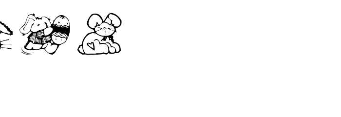 AEZ bunnies Font LOWERCASE