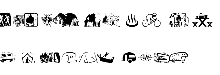 AEZ camping Font LOWERCASE