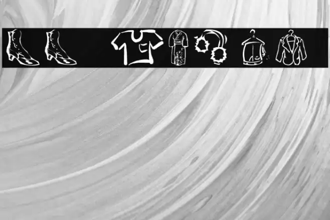 AEZ clothes フォント examples