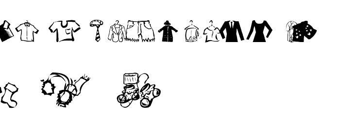 AEZ clothes Font LOWERCASE