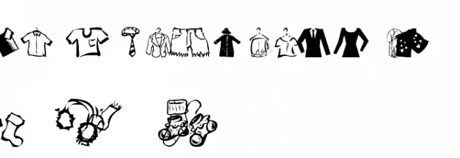 AEZ clothes Font LOWERCASE