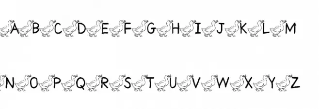 AEZ ducks 字体 大写