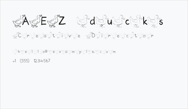 AEZ ducks Business Card