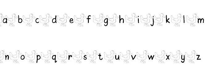 AEZ ducks Font LOWERCASE
