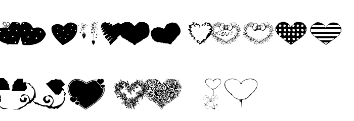 AEZ executive hearts Font LOWERCASE
