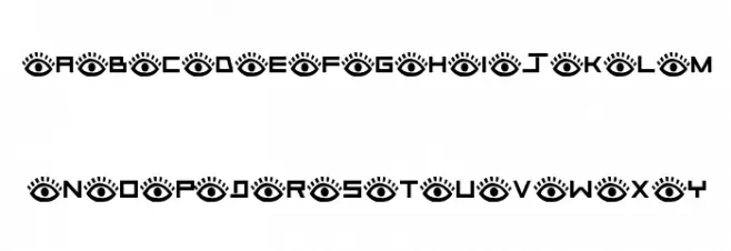 AEZ eyes have it Шрифта ВЕРХНИЙ