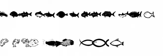 AEZ fishie fishie Font UPPERCASE