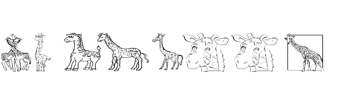 AEZ giraffes Font
