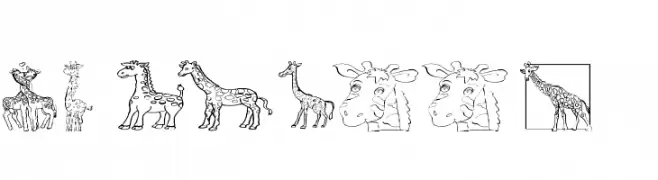 AEZ giraffes  フリーフォントのダウンロード