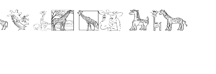AEZ giraffes フォント 小文字