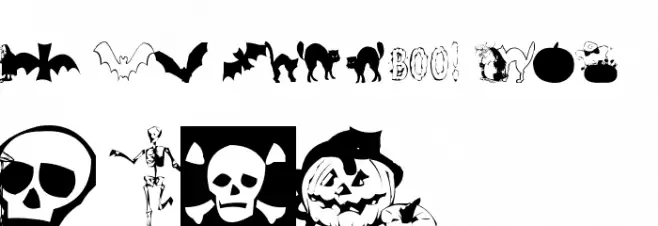 AEZ halloween dingbats 字体 大写