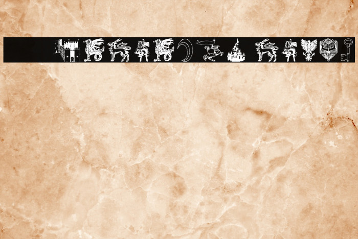 AEZ medieval dings Font examples