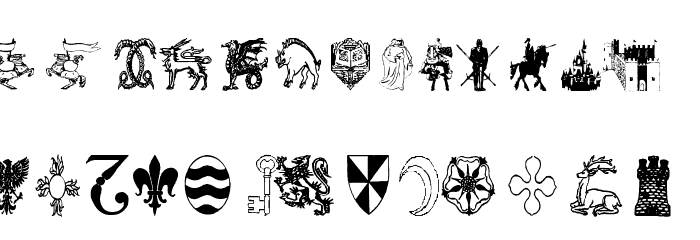 AEZ medieval dings Font LOWERCASE