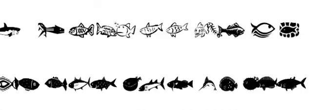 AEZ my pet fish Schriftart Kleinbuchstaben