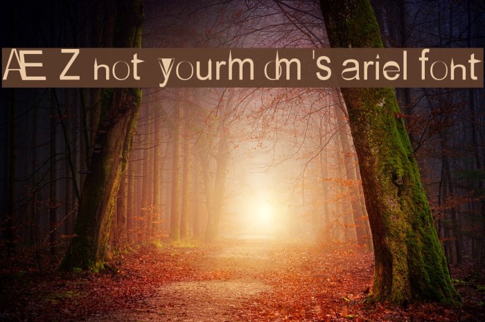 AEZ not your mom's ariel font Font examples