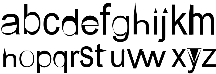 AEZ not your mom's ariel font Font LOWERCASE