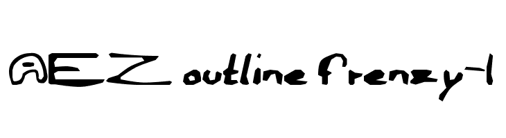 AEZ outline frenzy-1  नि: शुल्क फ़ॉन्ट्स डाउनलोड