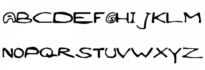 AEZ outline frenzy-1 Font Litere mari