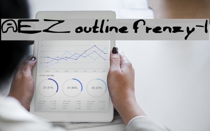 AEZ outline frenzy-1 Font examples