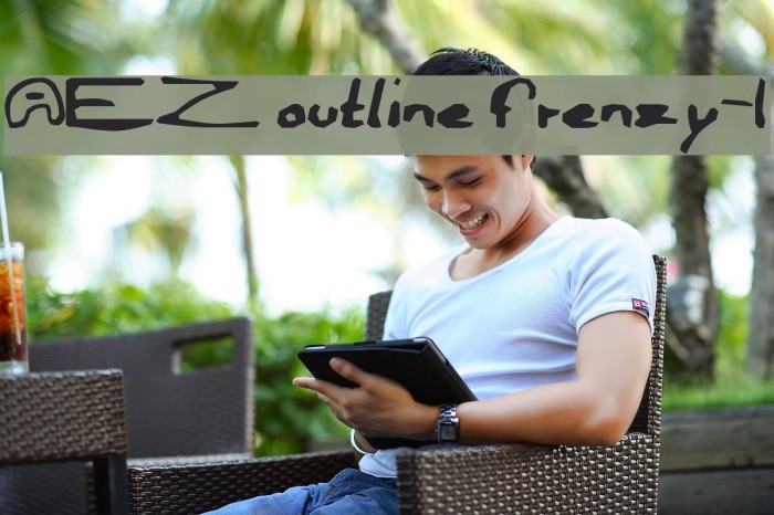 AEZ outline frenzy-1 Font examples