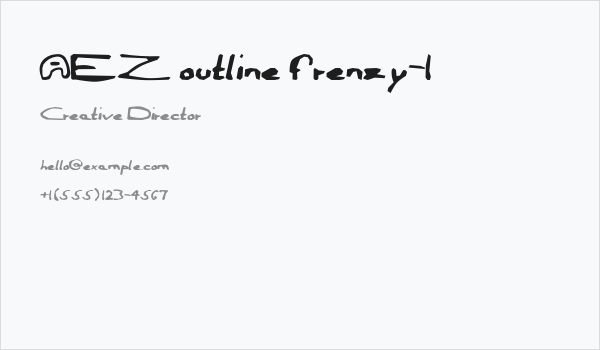 AEZ outline frenzy-1 Business Card