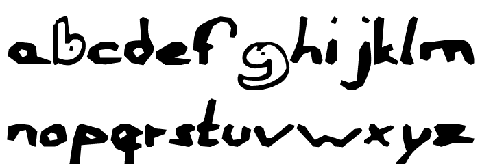 AEZ outline frenzy-1 Font LOWERCASE