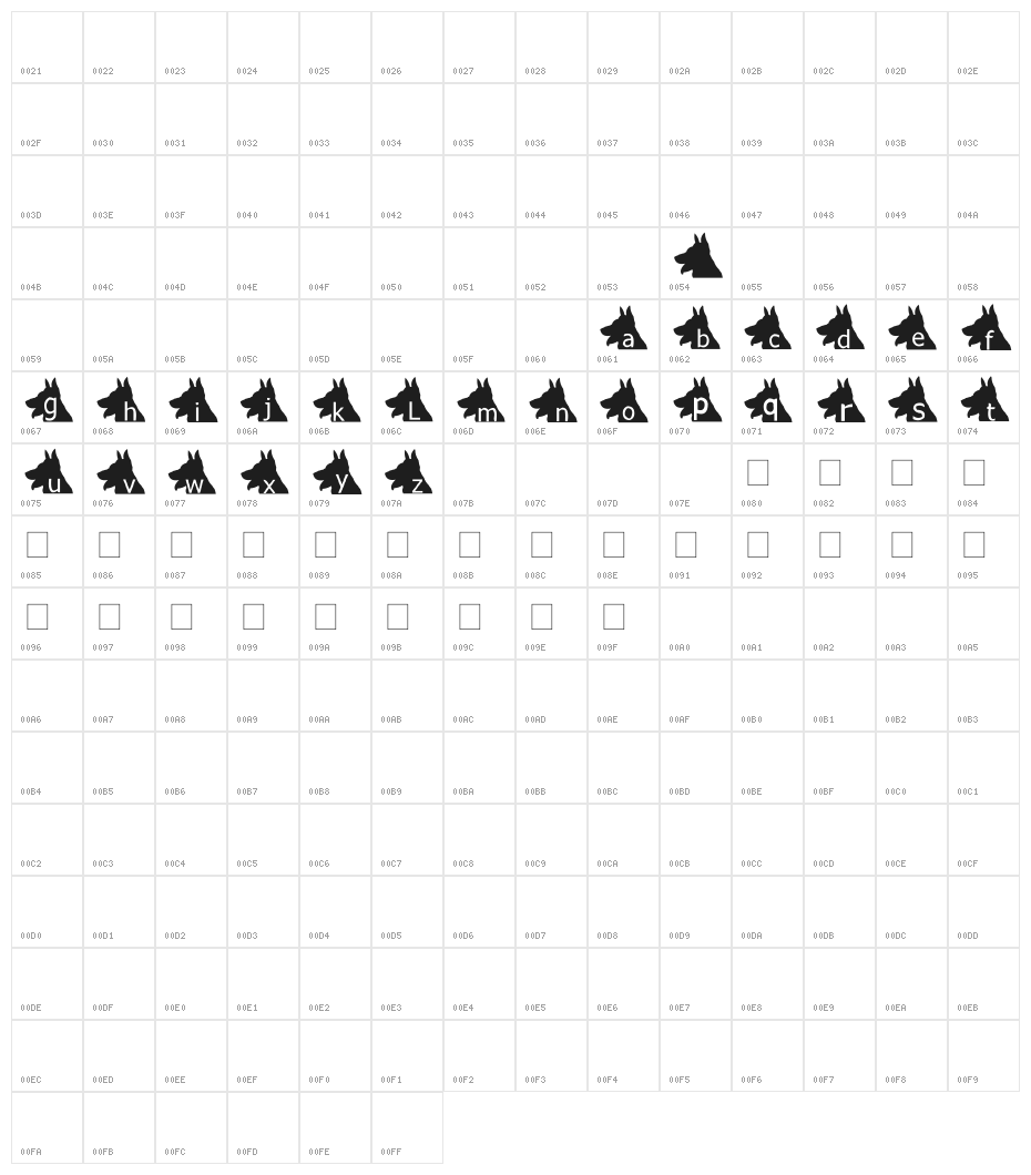 AEZ puppy dog Character Map