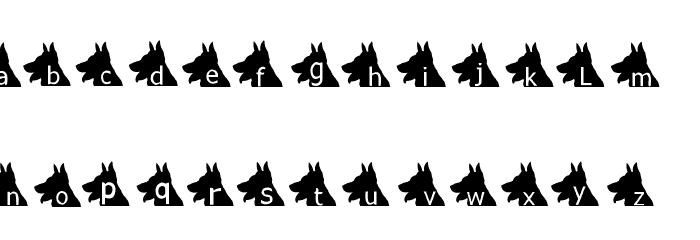 AEZ puppy dog Font LOWERCASE