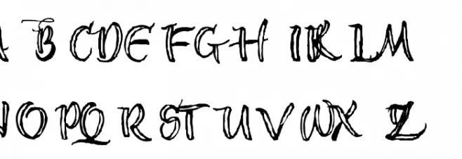 AEZ scripty フォント 大文字