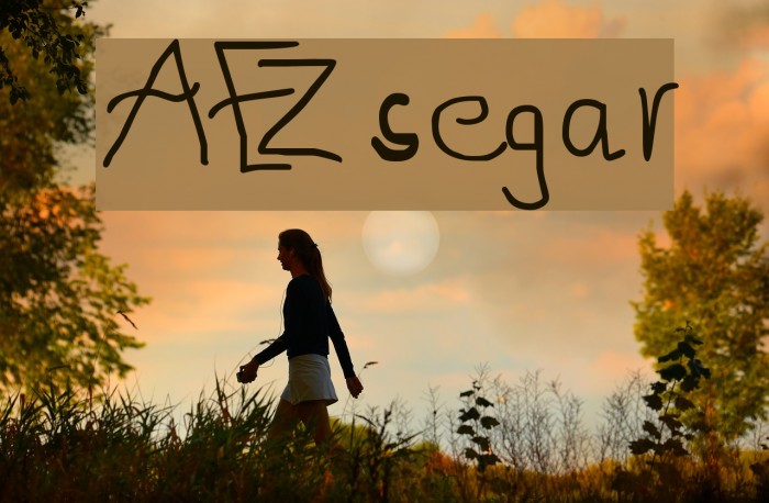 AEZ segar Font examples
