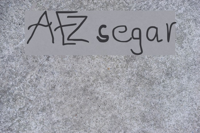 AEZ segar Font examples