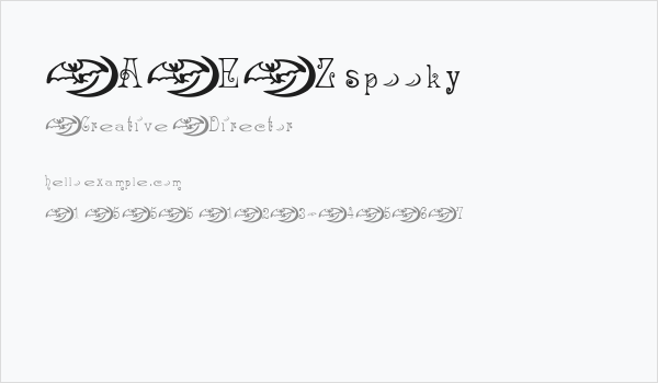 AEZ spooky Business Card