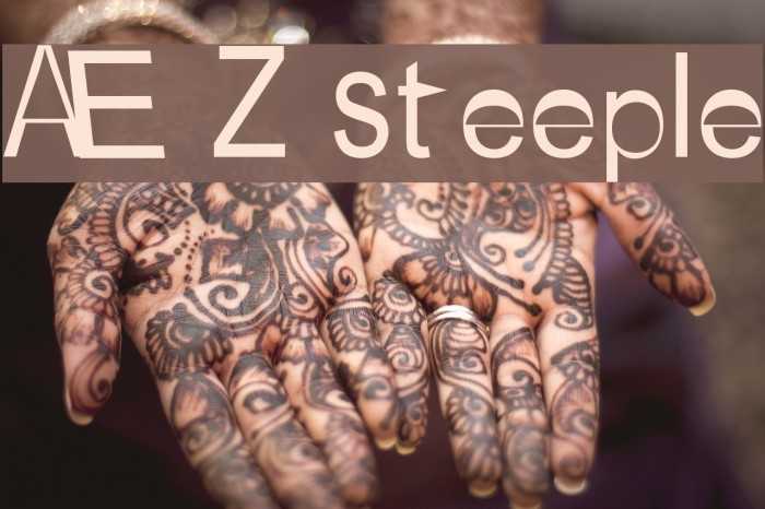 AEZ steeple Font examples