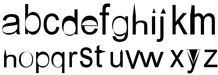 AEZ steeple Font LOWERCASE