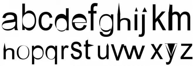 AEZ steeple Font LOWERCASE