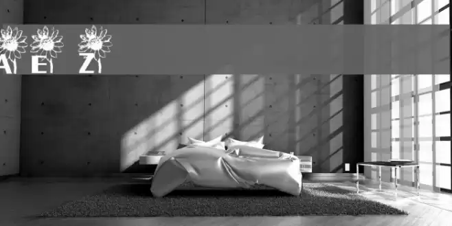 AEZ sunflower letters Font examples