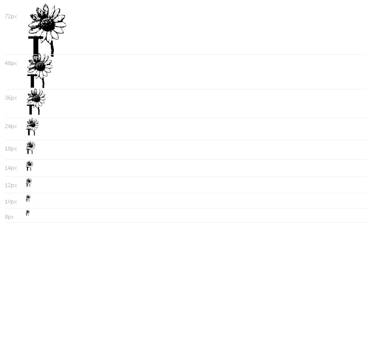 AEZ sunflower letters Waterfall