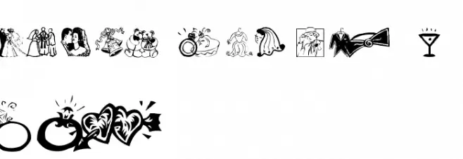 AEZ wedding dings Caratteri MINUSCOLO