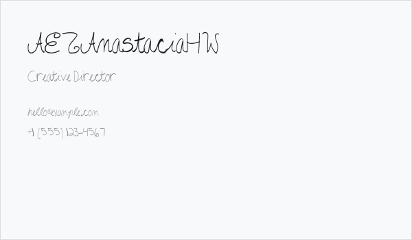 AEZAnastaciaHW Business Card