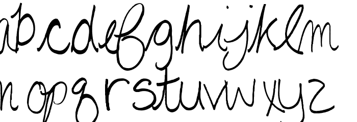 AEZAnastaciaHW Font LOWERCASE