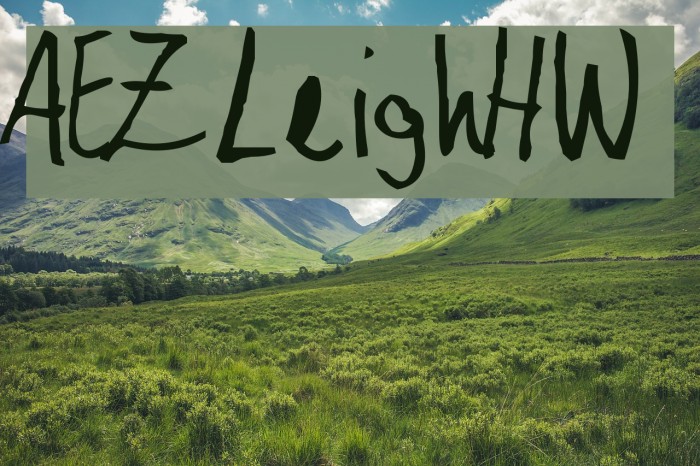 AEZLeighHW Font examples