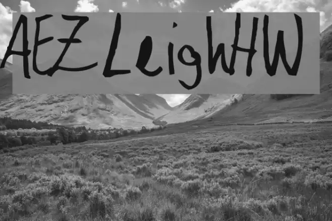 AEZLeighHW Font examples